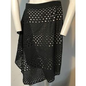 Kimora Lee Simons black eyelet skirt